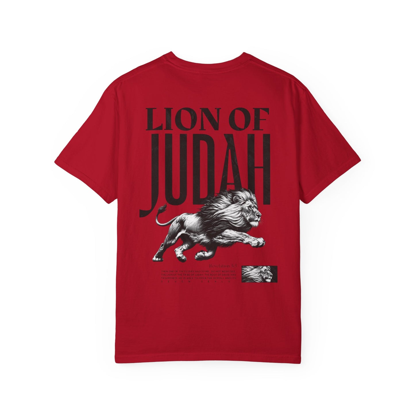 Lion of Judah | Revelation 5:5 Bible Verse T-shirt | Christian Faith Graphic T-shirt